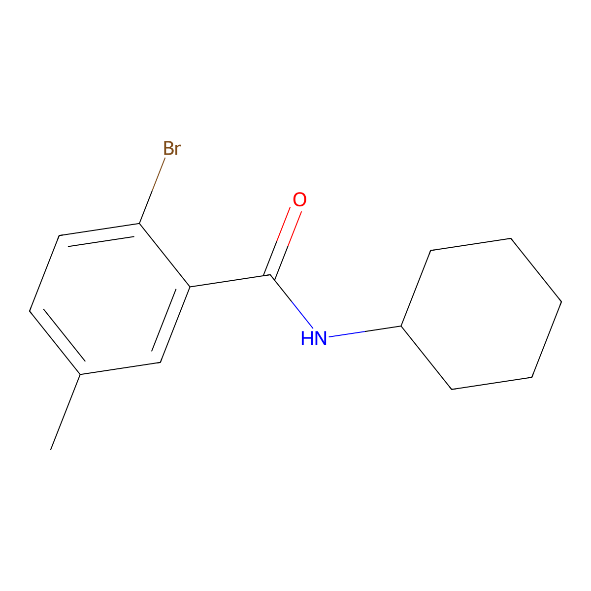 2-Bromo-N-cyclohexyl-5-methylbenzamide molecular structure, CAS 1503745-08-1