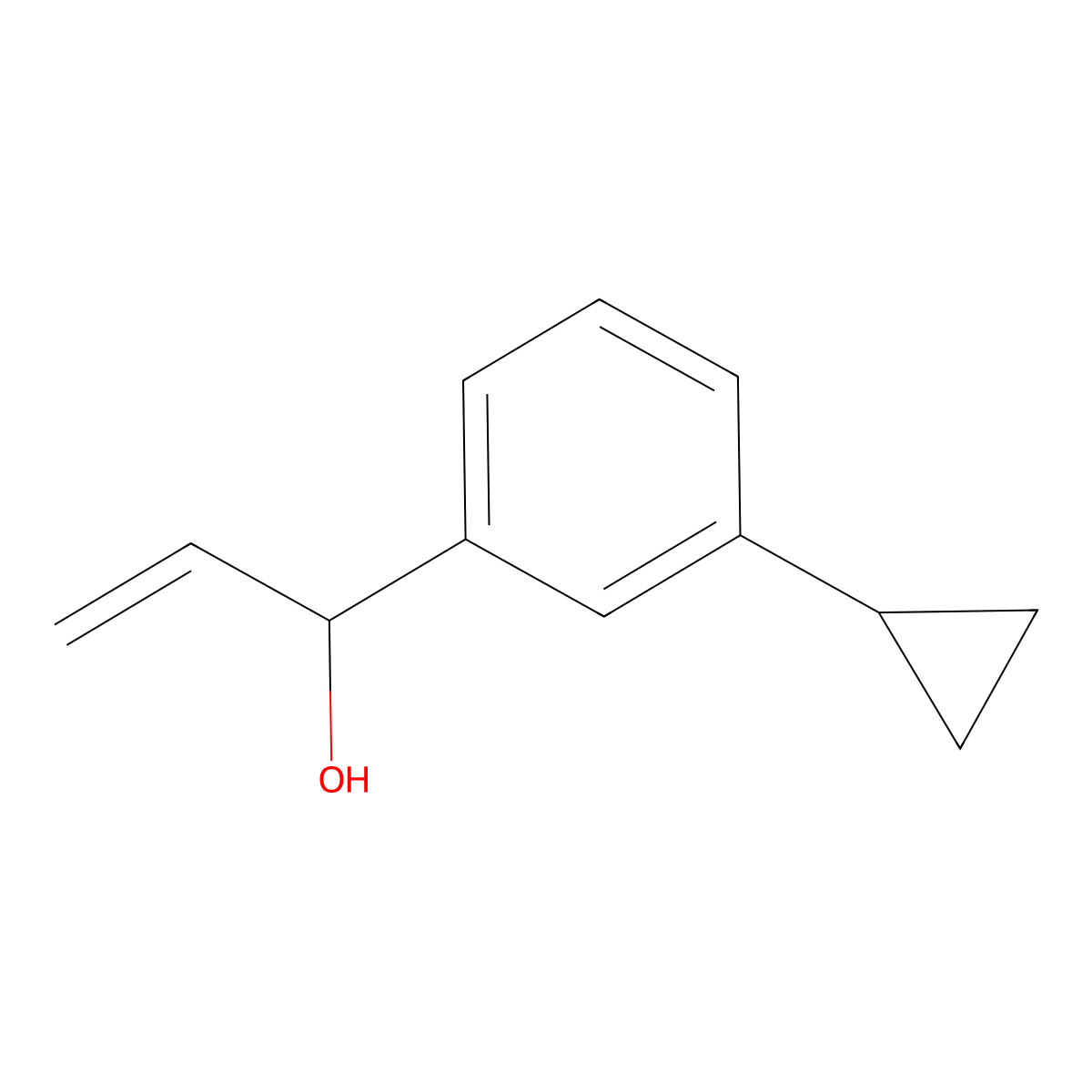 1-(3-Cyclopropylphenyl)prop-2-en-1-ol molecular structure, CAS 1503759-12-3
