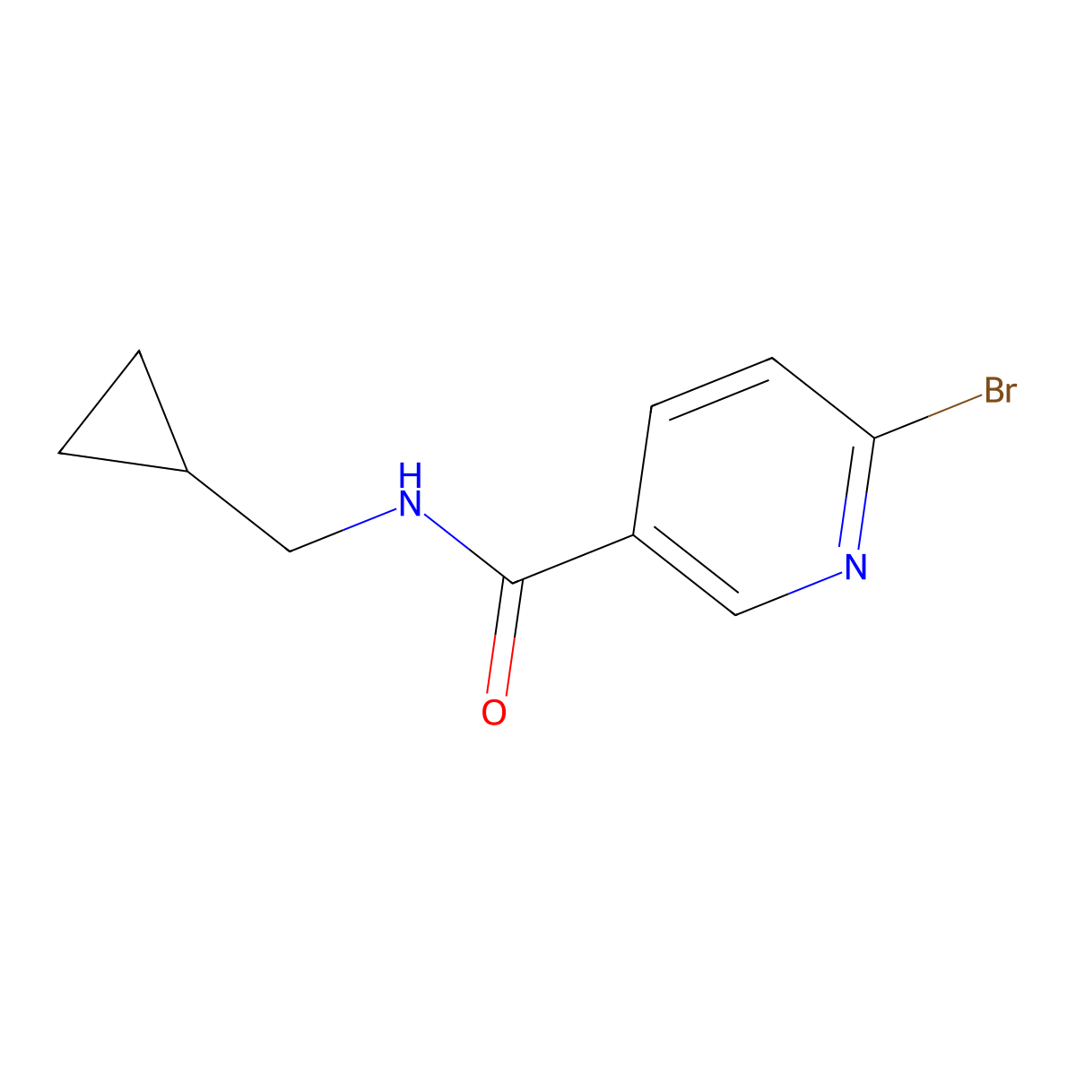 6-Bromo-N-cyclopropylmethyl-nicotinamide molecular structure, CAS 1503773-77-0