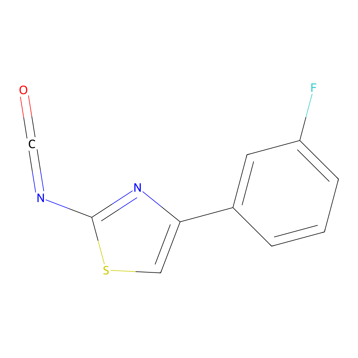 4-(3-Fluorophenyl)-2-isocyanato-1,3-thiazole molecular structure, CAS 1503778-31-1
