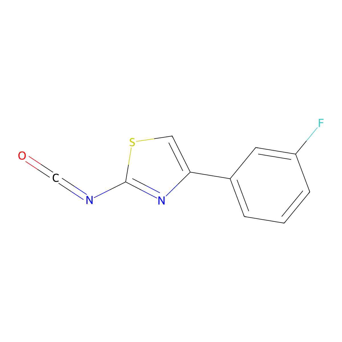 4-(3-Fluorophenyl)-2-isocyanato-1,3-thiazole molecular structure, CAS 1503778-31-1