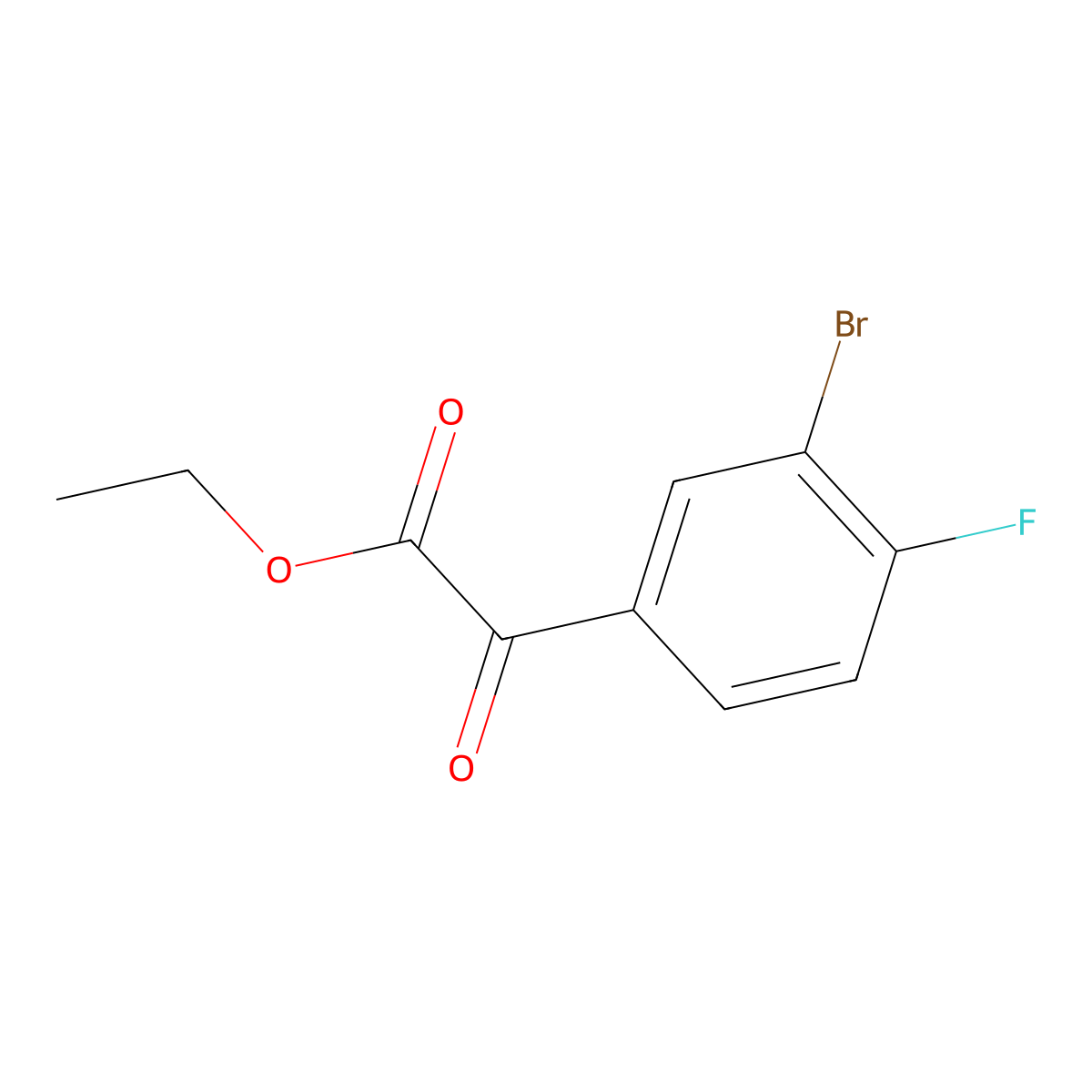 Ethyl 3-bromo-4-fluoro-alpha-oxobenZeneacetate molecular structure, CAS 1503780-76-4