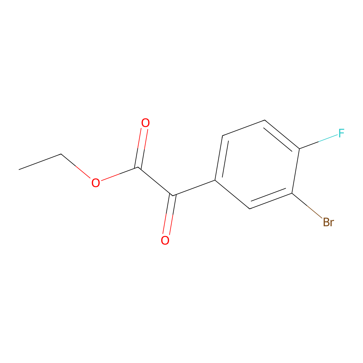 Ethyl 3-bromo-4-fluoro-alpha-oxobenZeneacetate molecular structure, CAS 1503780-76-4