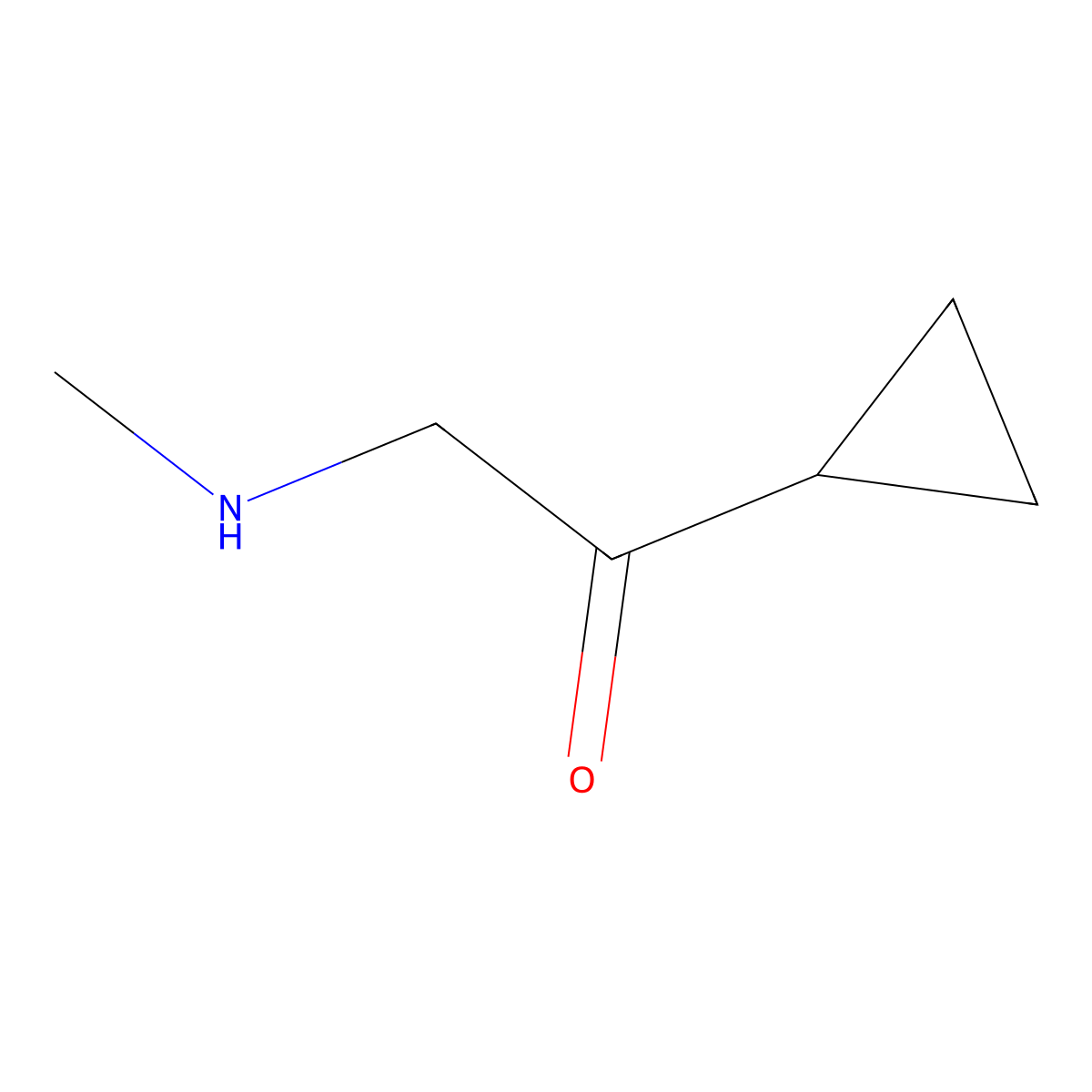 1-Cyclopropyl-2-(methylamino)ethan-1-one molecular structure, CAS 1503784-96-0