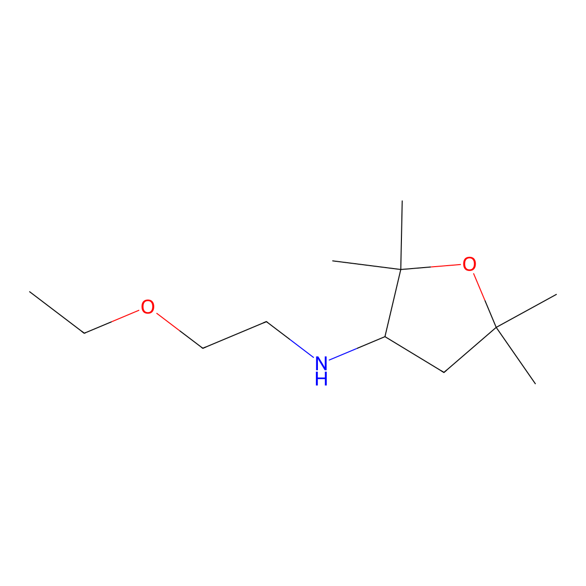 N-(2-Ethoxyethyl)-2,2,5,5-tetramethyloxolan-3-amine molecular structure, CAS 1503793-22-3