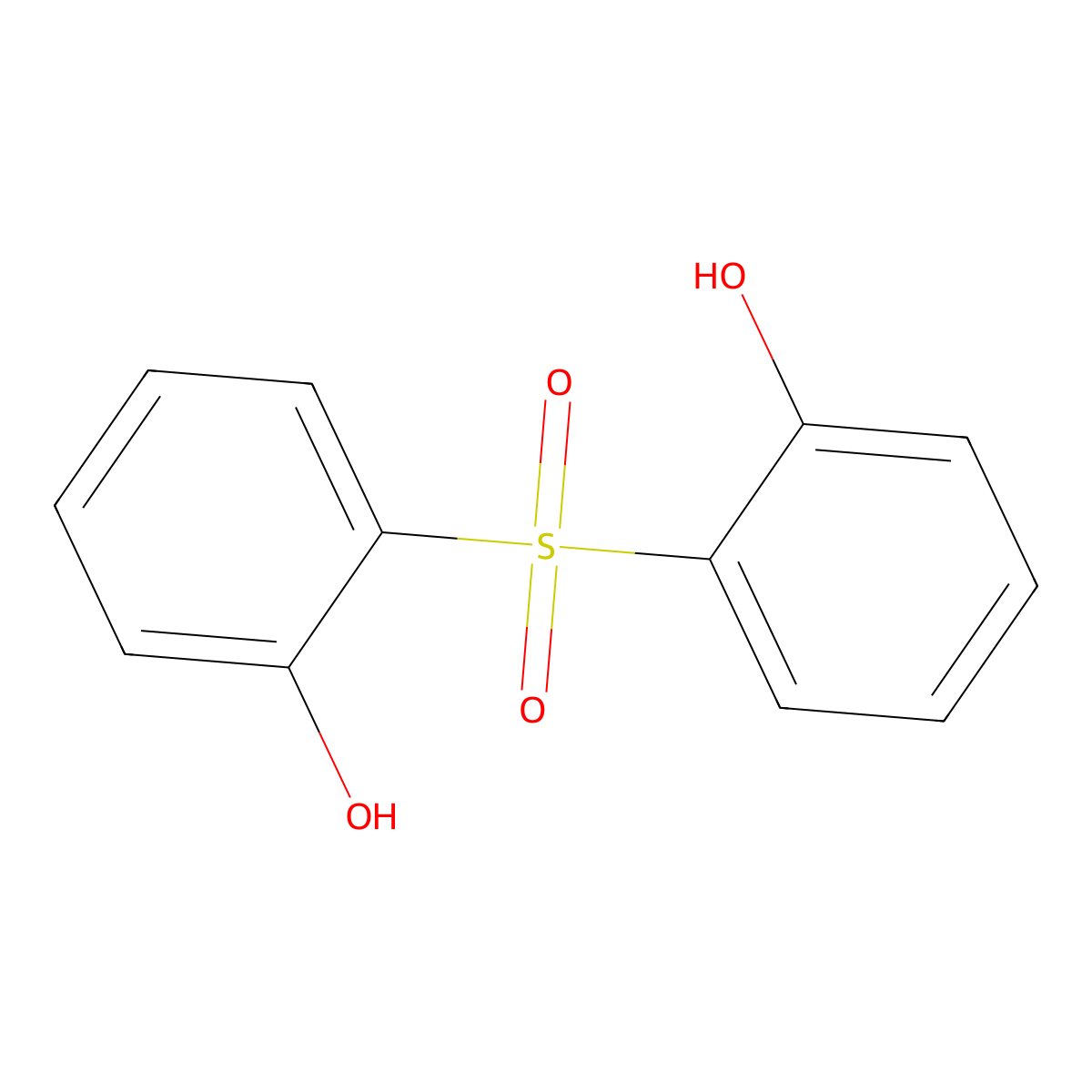 Phenol, 2,2'-sulfonylbis- molecular structure, CAS 15038-67-2