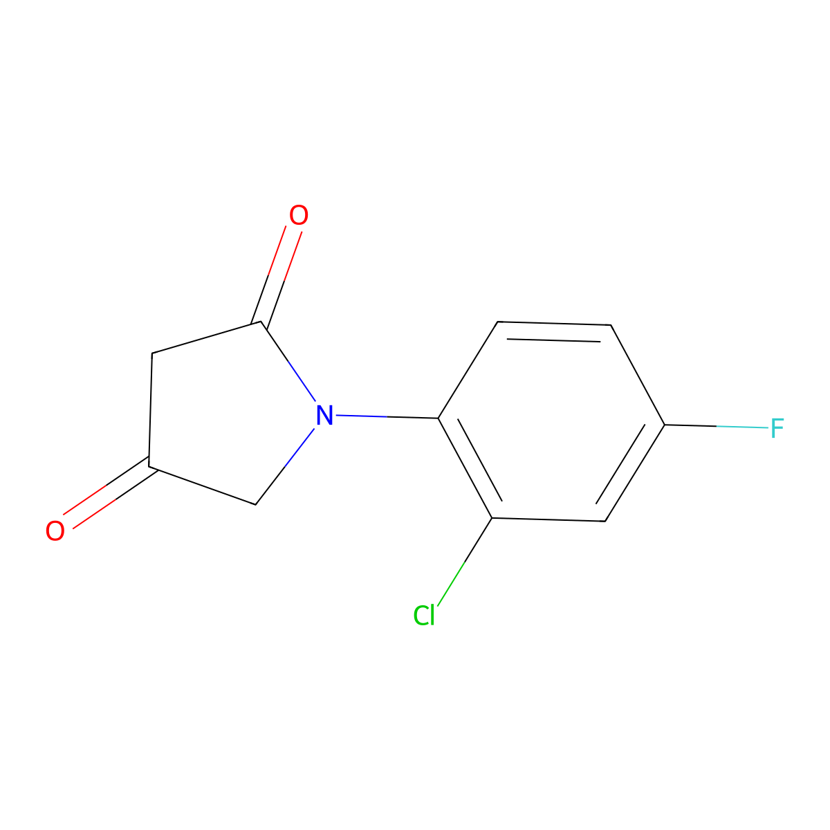1-(2-Chloro-4-fluorophenyl)pyrrolidine-2,4-dione molecular structure, CAS 1503808-05-6