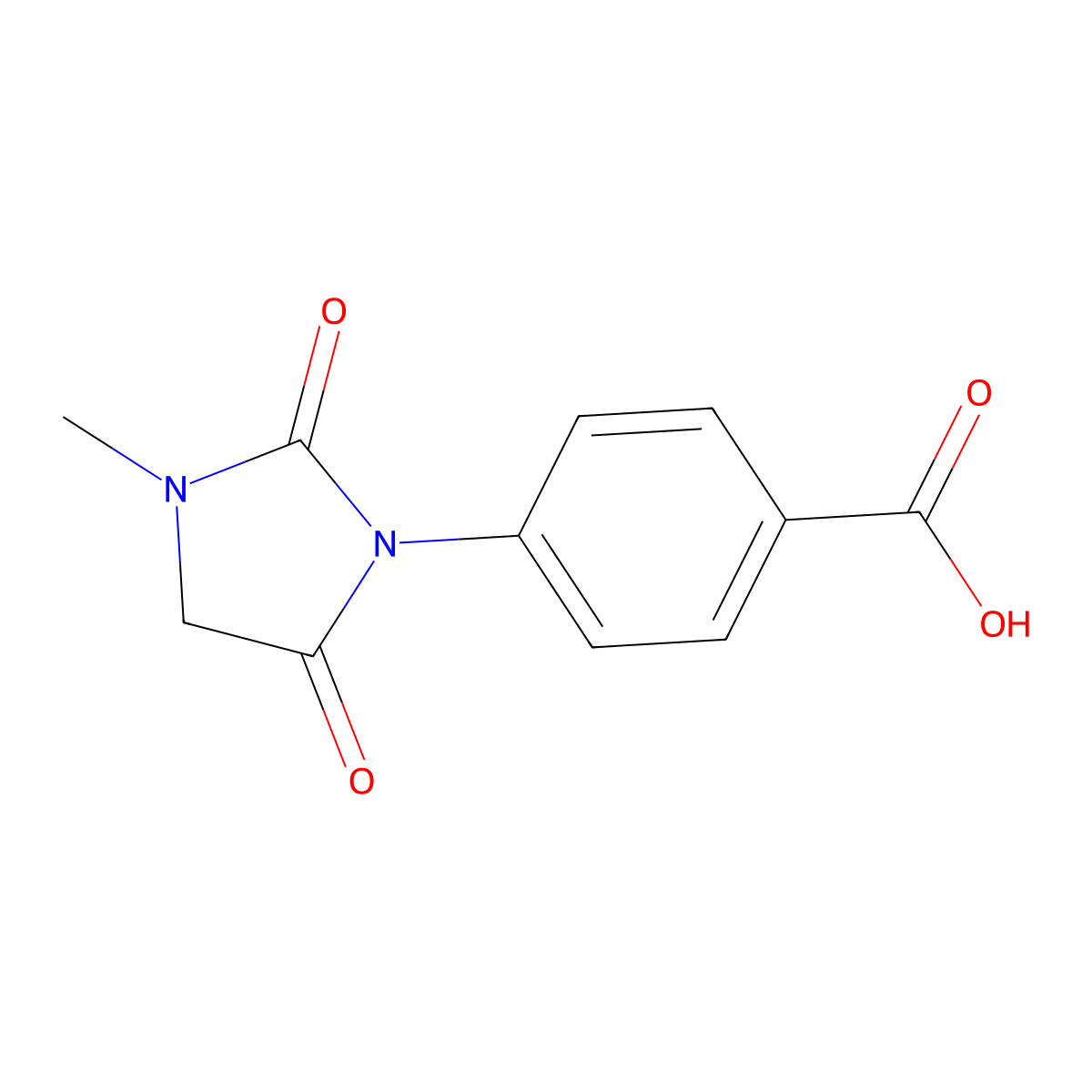 4-(3-Methyl-2,5-dioxoimidazolidin-1-yl)benzoic acid molecular structure, CAS 1503829-25-1