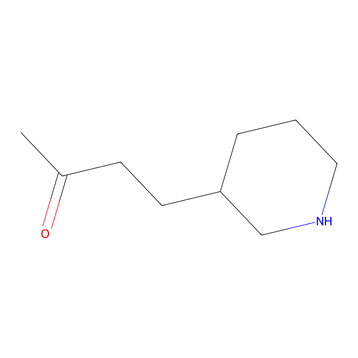 4-(Piperidin-3-yl)butan-2-one molecular structure, CAS 1503831-42-2