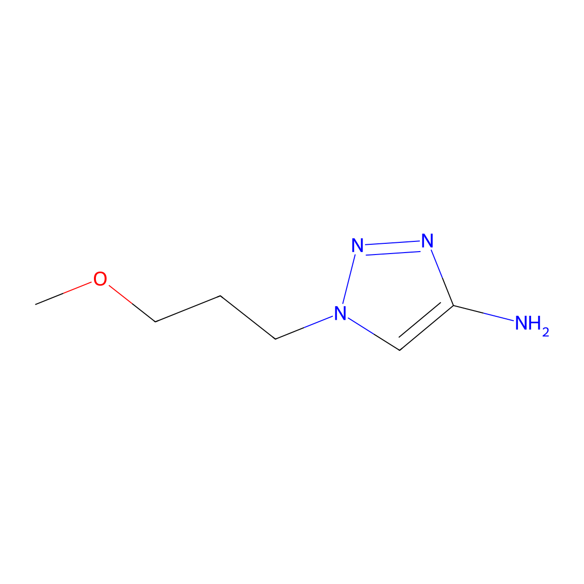 1-(3-Methoxypropyl)-1H-1,2,3-triazol-4-amine molecular structure, CAS 1503858-92-1