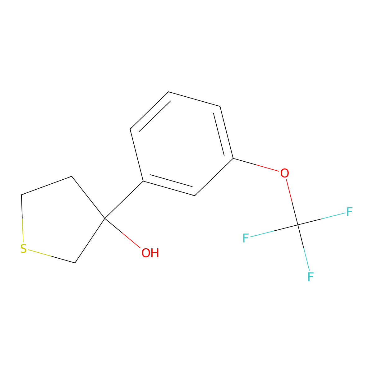 Tetrahydro-3-[3-(trifluoromethoxy)phenyl]thiophene-3-ol molecular structure, CAS 1503860-72-7