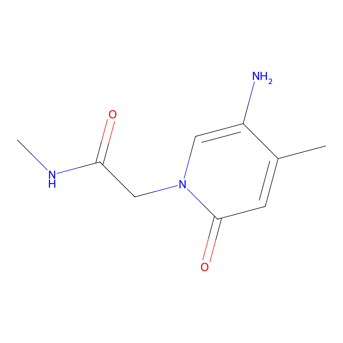 2-(5-Amino-4-methyl-2-oxopyridin-1(2h)-yl)-N-methylacetamide molecular structure, CAS 1503866-57-6