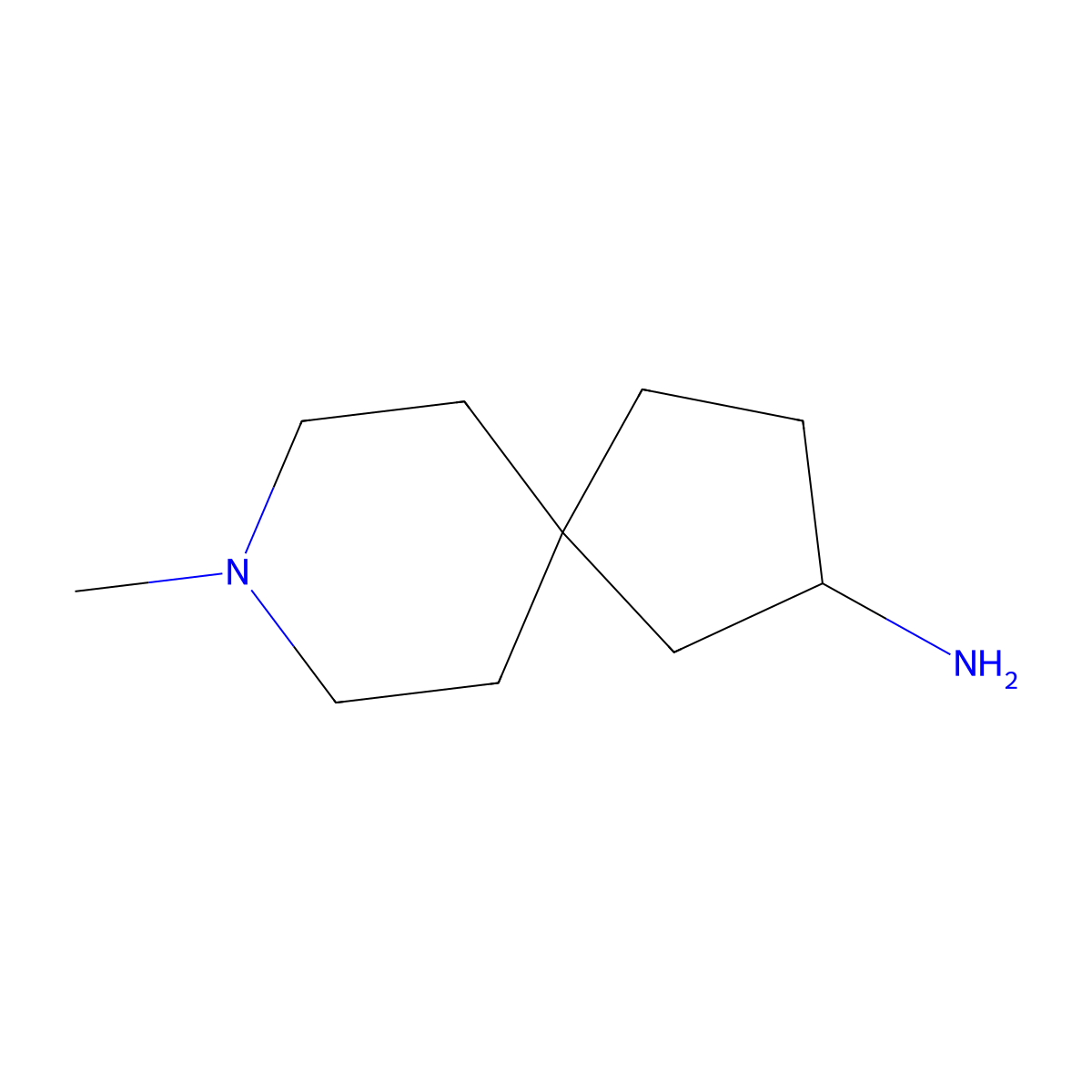 8-Methyl-8-azaspiro[4.5]decan-2-amine molecular structure, CAS 1503872-02-3