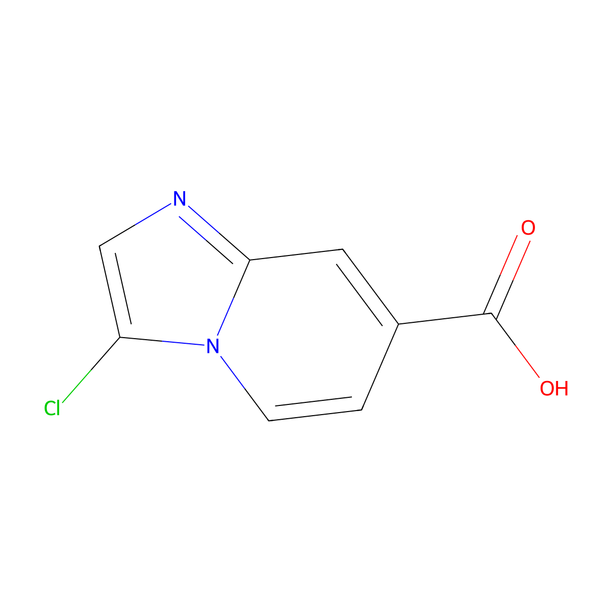 3-Chloroimidazo[1,2-a]pyridine-7-carboxylic acid molecular structure, CAS 1503889-91-5