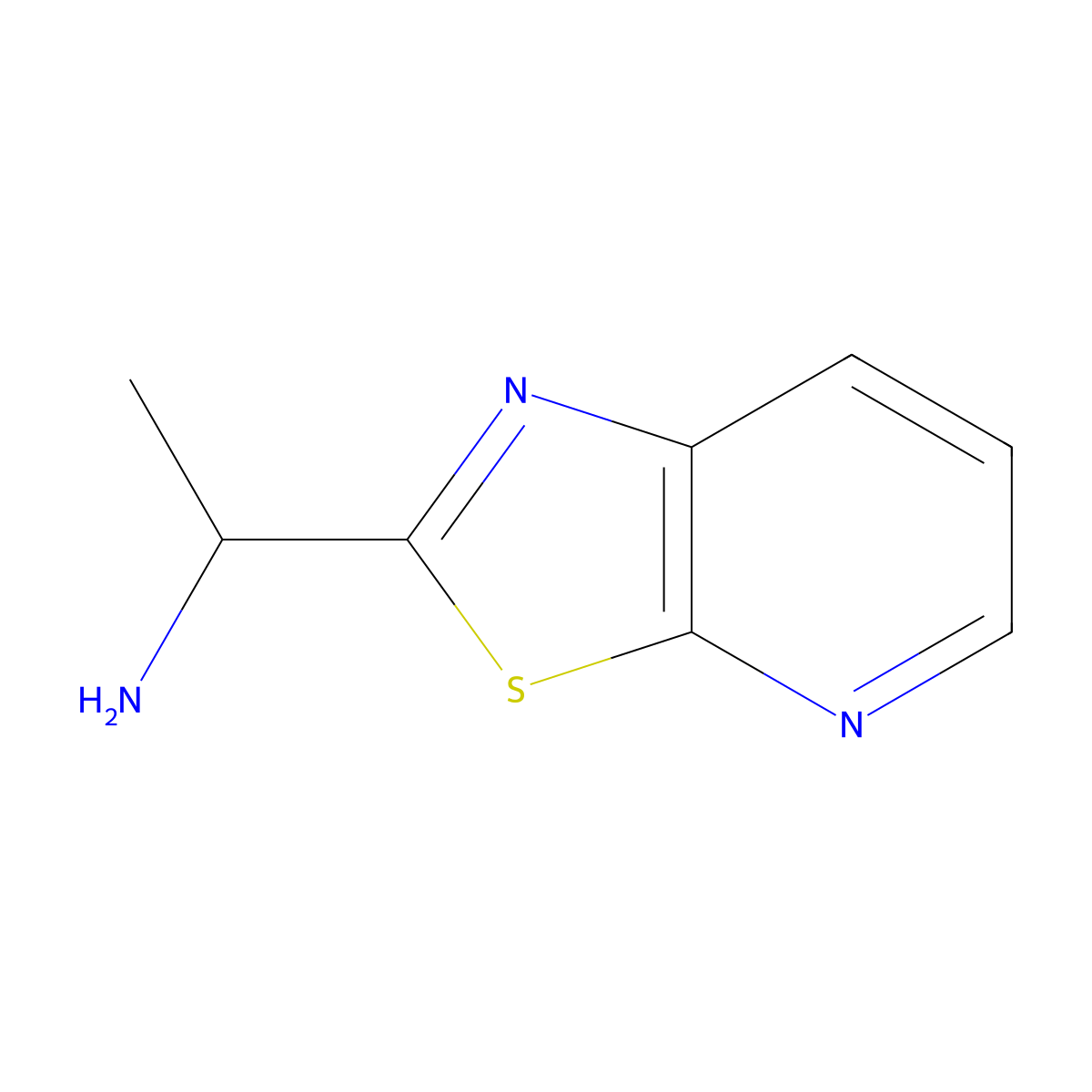 1-(Thiazolo[5,4-b]pyridin-2-yl)ethan-1-amine molecular structure, CAS 1503898-75-6