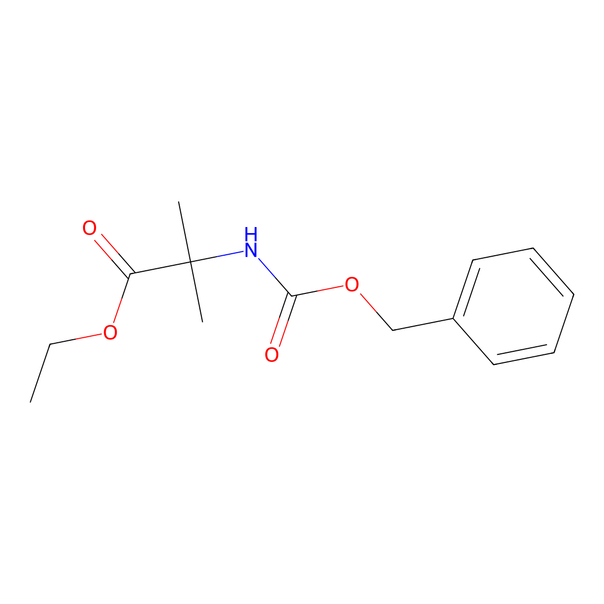 Ethyl 2-{[(benzyloxy)carbonyl]amino}-2-methylpropanoate molecular structure, CAS 150391-25-6