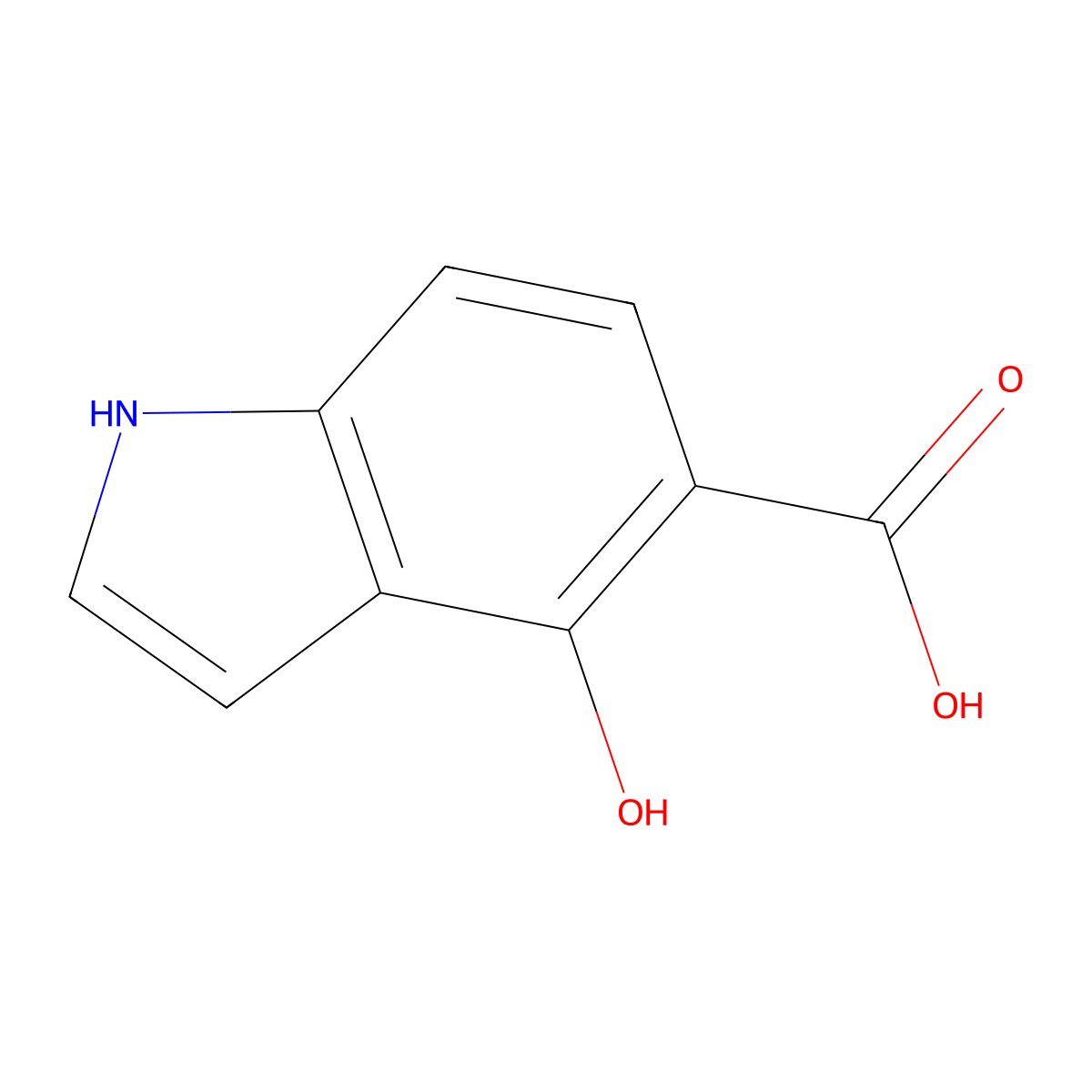 4-hydroxy-1H-indole-5-carboxylic acid molecular structure, CAS 1503910-81-3