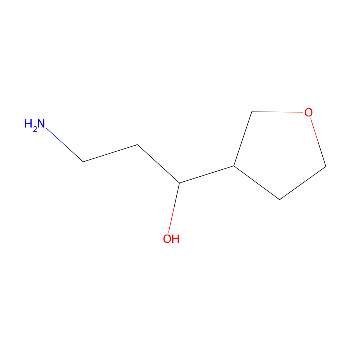 3-Amino-1-(oxolan-3-yl)propan-1-ol molecular structure, CAS 1503915-98-7