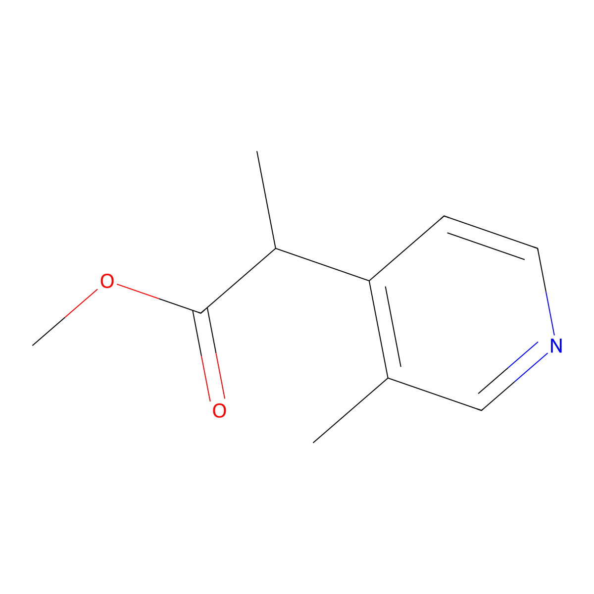 Methyl 2-(3-methylpyridin-4-yl)propanoate molecular structure, CAS 1503922-97-1