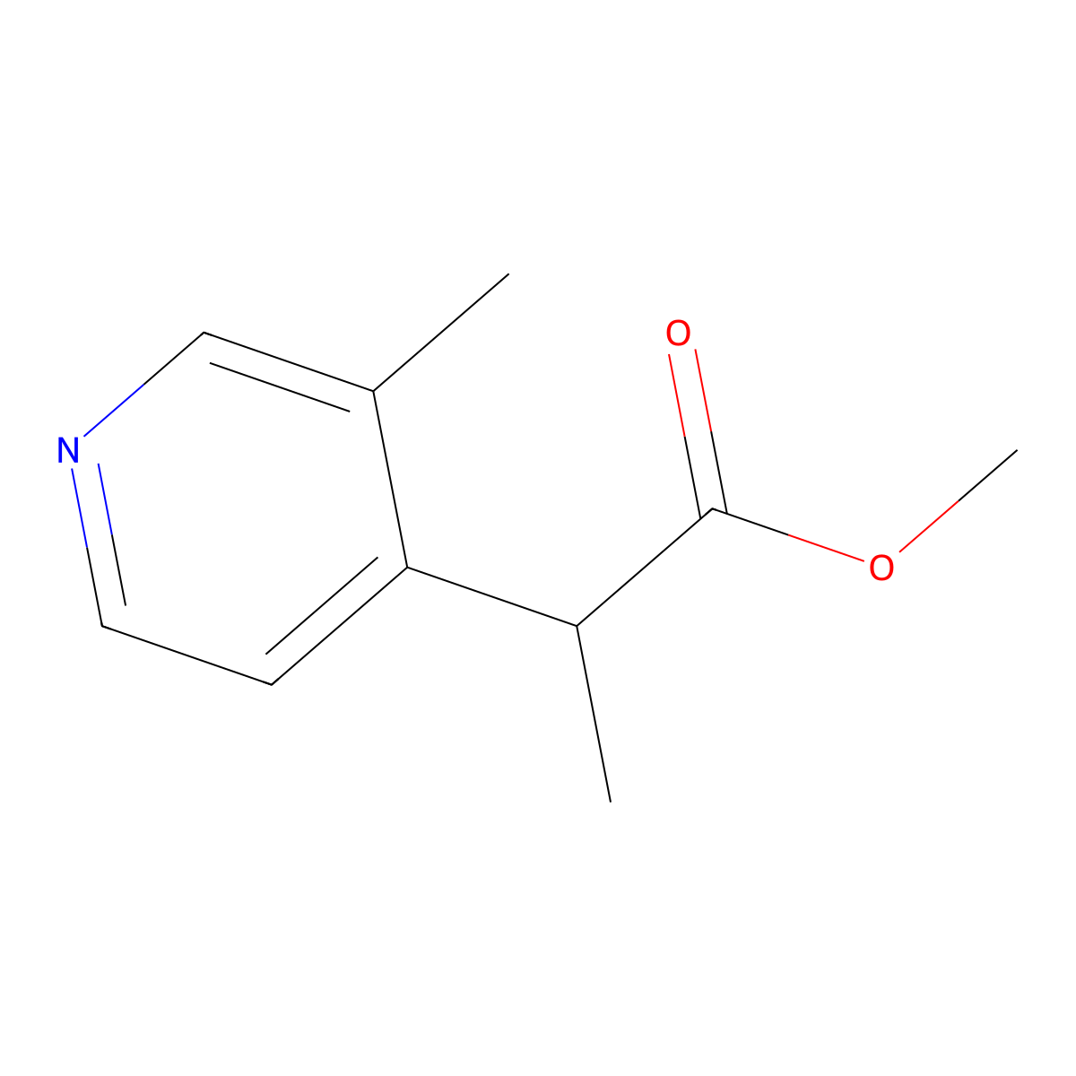 Methyl 2-(3-methylpyridin-4-yl)propanoate molecular structure, CAS 1503922-97-1