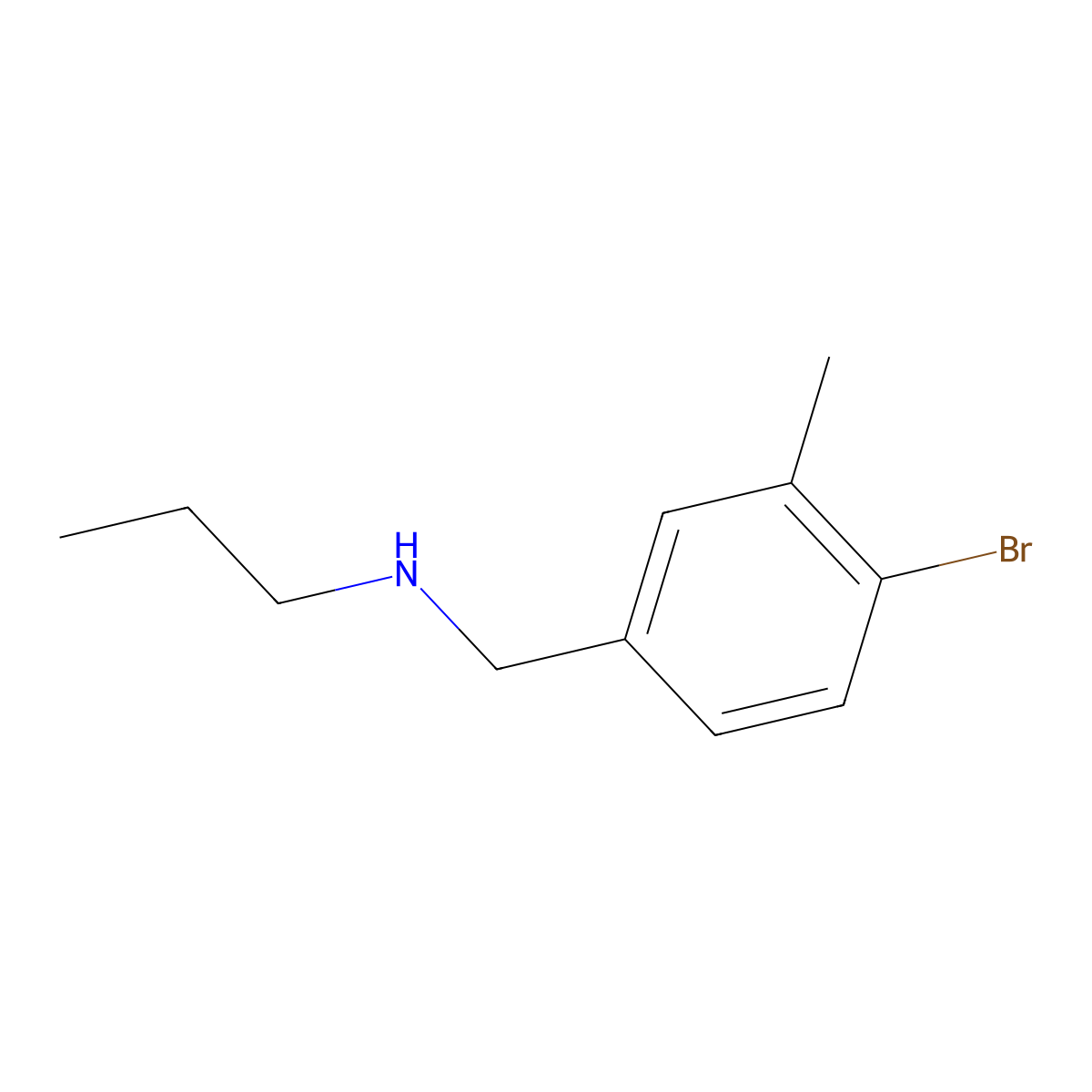[(4-Bromo-3-methylphenyl)methyl](propyl)amine molecular structure, CAS 1503926-44-0