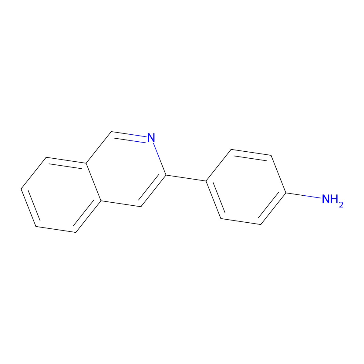 4-(3-Isoquinolinyl)benzenamine molecular structure, CAS 1503930-24-2
