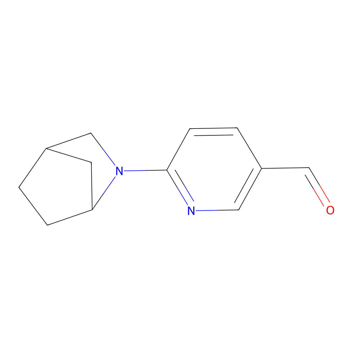 6-{2-Azabicyclo[2.2.1]heptan-2-yl}pyridine-3-carbaldehyde molecular structure, CAS 1503930-96-8