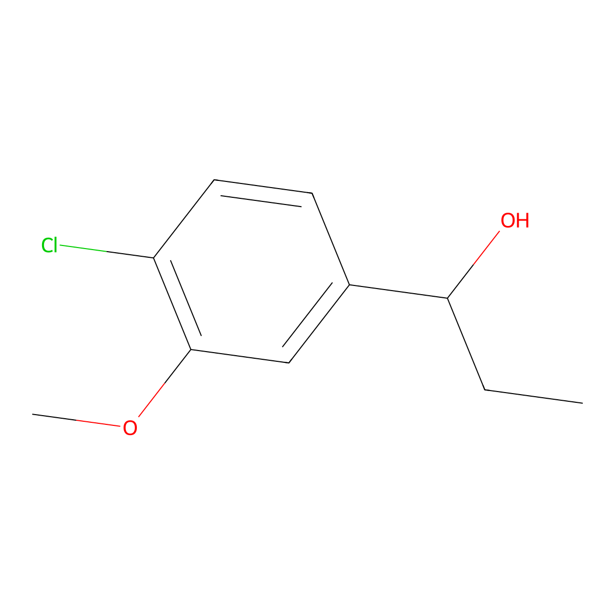4-Chloro-alpha-ethyl-3-methoxybenZenemethanol molecular structure, CAS 1503934-96-0