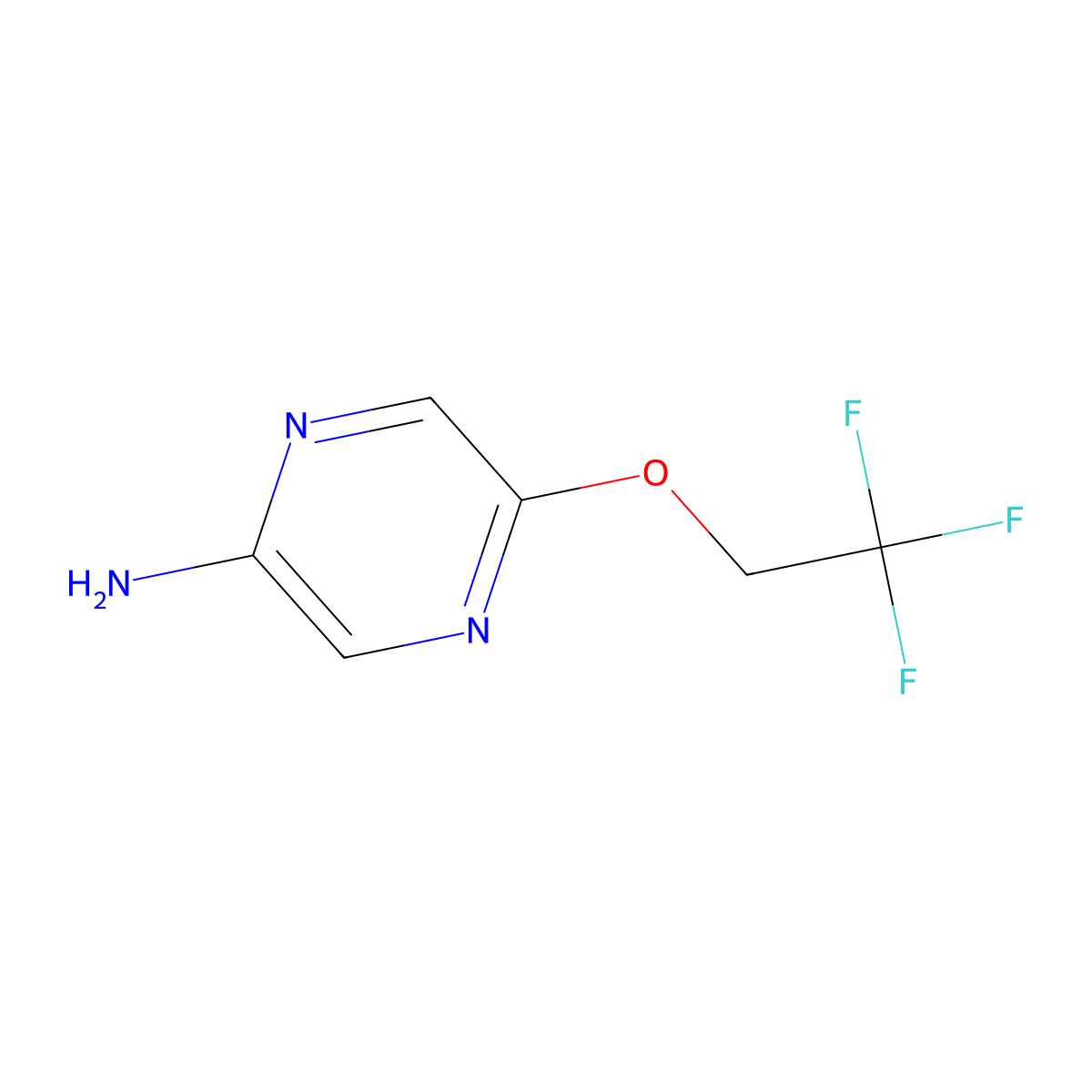 5-(2,2,2-Trifluoroethoxy)pyrazin-2-amine molecular structure, CAS 1503941-26-1