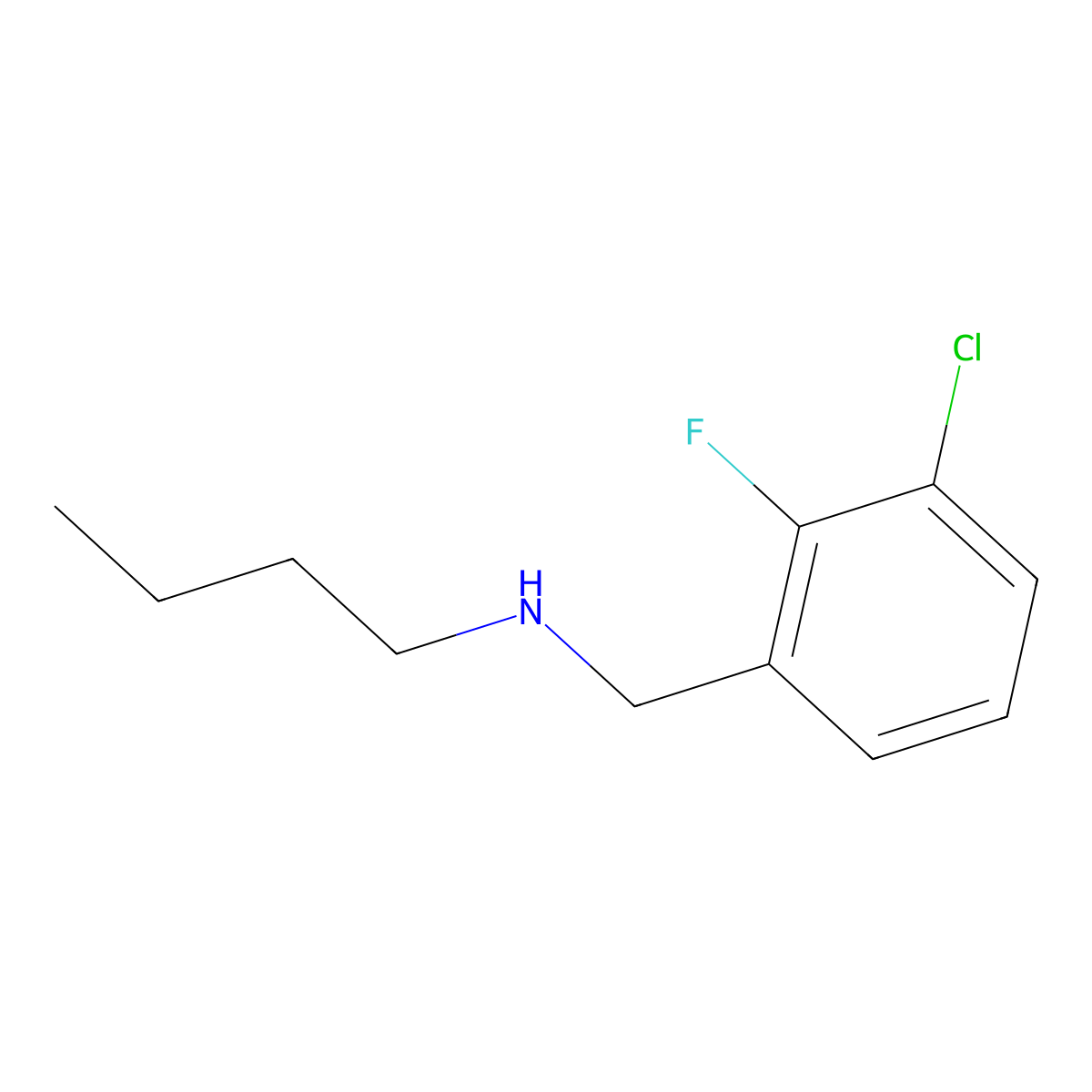 Butyl[(3-chloro-2-fluorophenyl)methyl]amine molecular structure, CAS 1503943-66-5