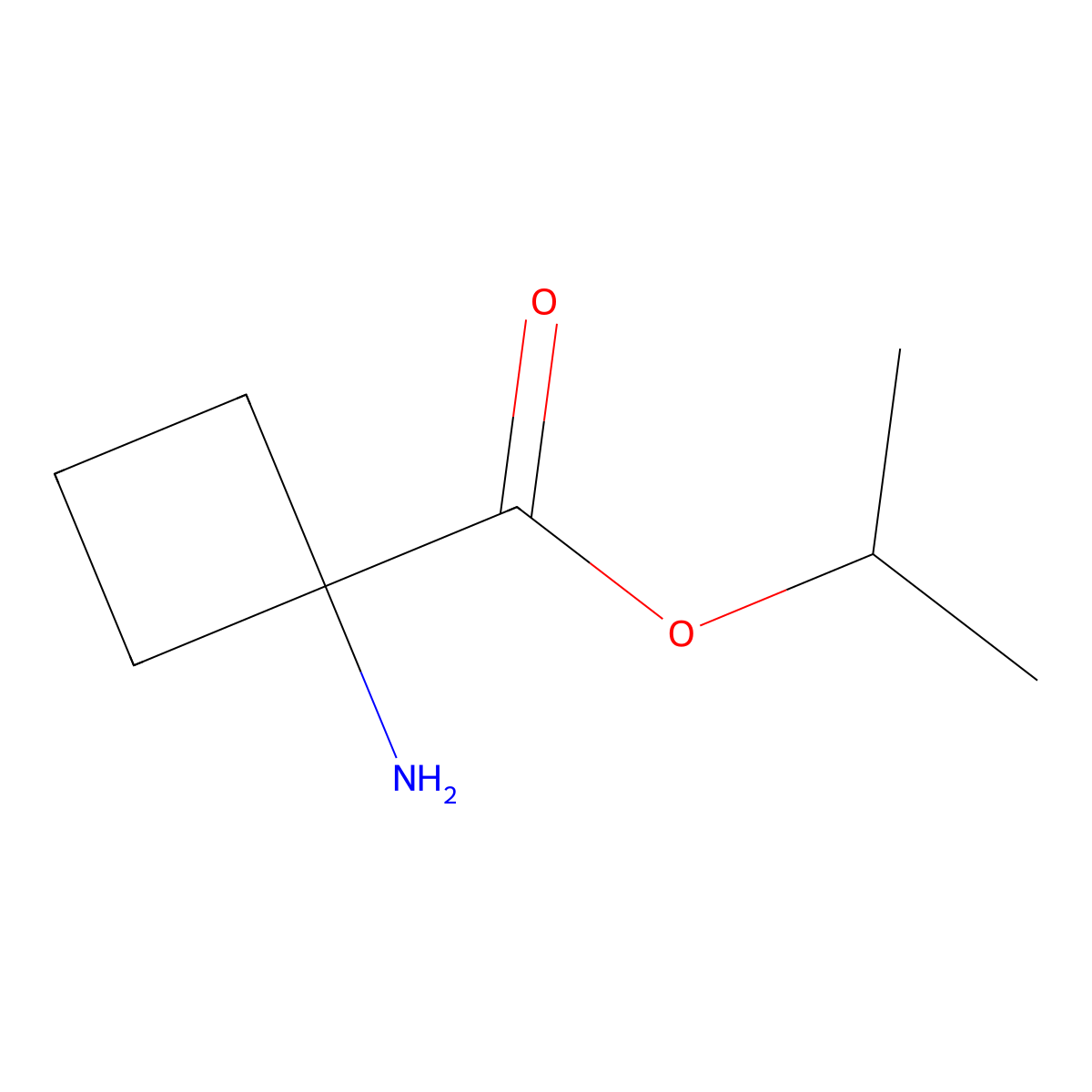 Propan-2-yl 1-aminocyclobutane-1-carboxylate molecular structure, CAS 1503944-45-3