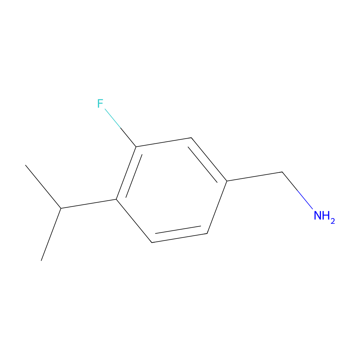 (3-Fluoro-4-isopropylphenyl)methanamine molecular structure, CAS 1503945-03-6