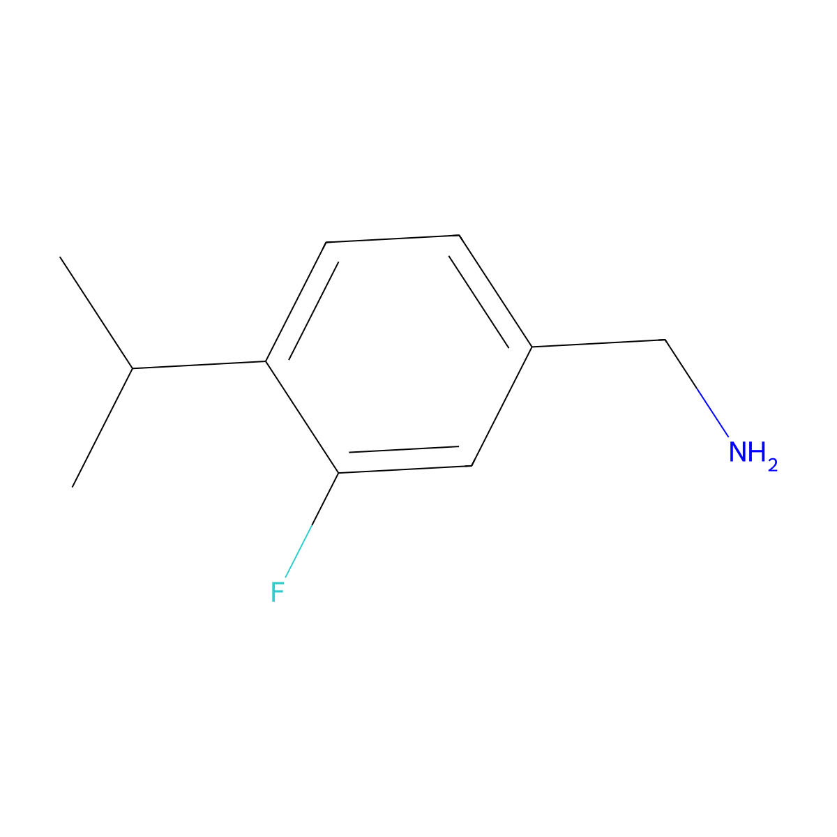 (3-Fluoro-4-isopropylphenyl)methanamine molecular structure, CAS 1503945-03-6