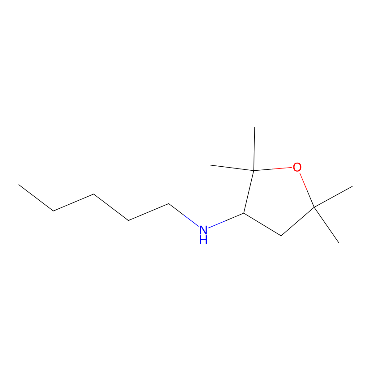 2,2,5,5-Tetramethyl-N-pentyloxolan-3-amine molecular structure, CAS 1503945-13-8