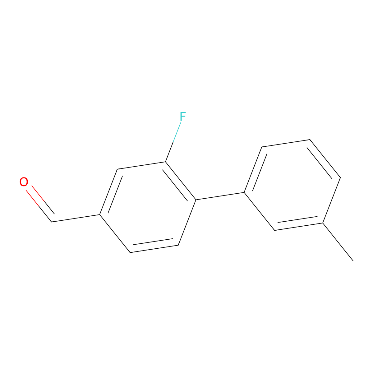 3-Fluoro-4-(3-methylphenyl)benzaldehyde molecular structure, CAS 1503946-22-2