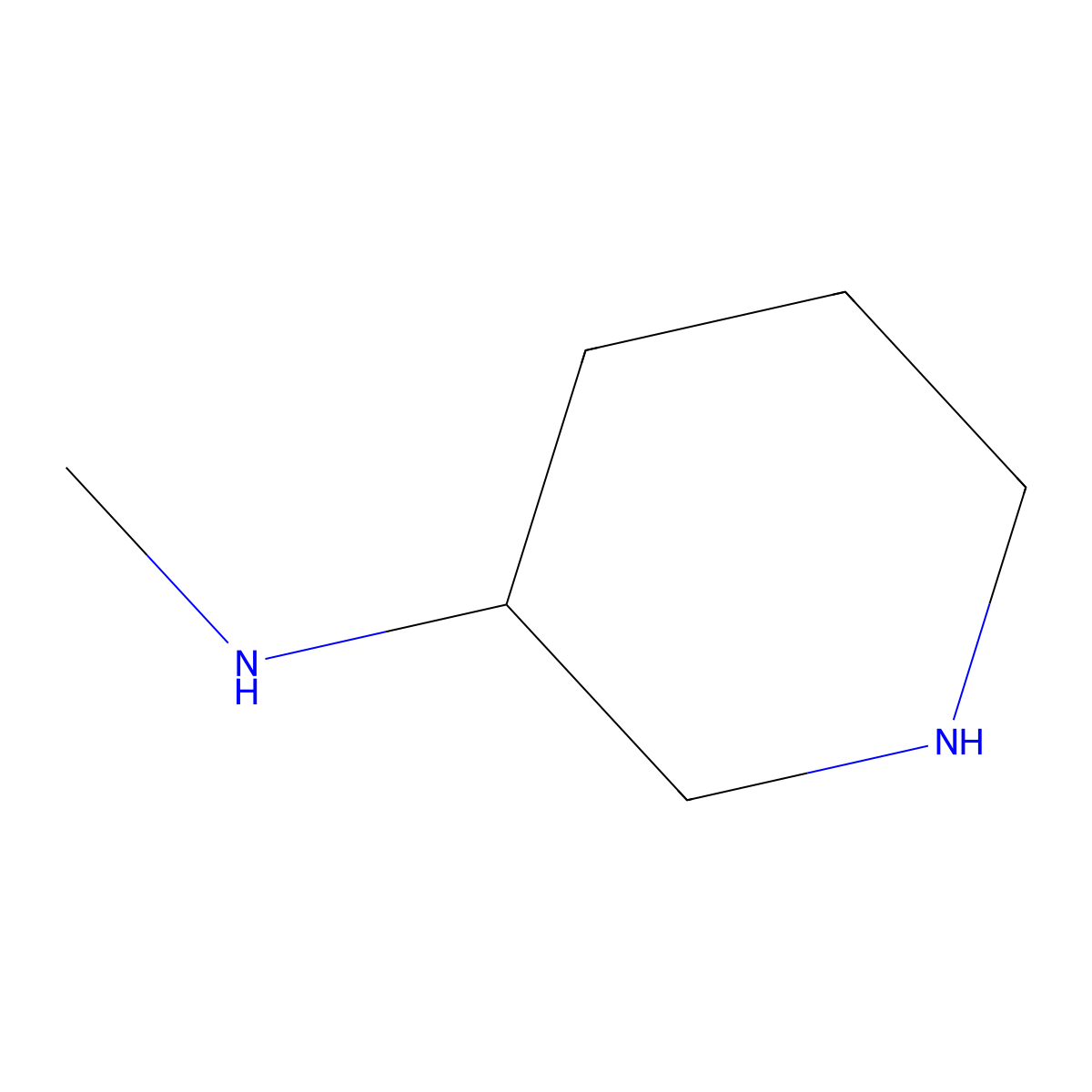 N-Methylpiperidin-3-amine molecular structure, CAS 150395-92-9