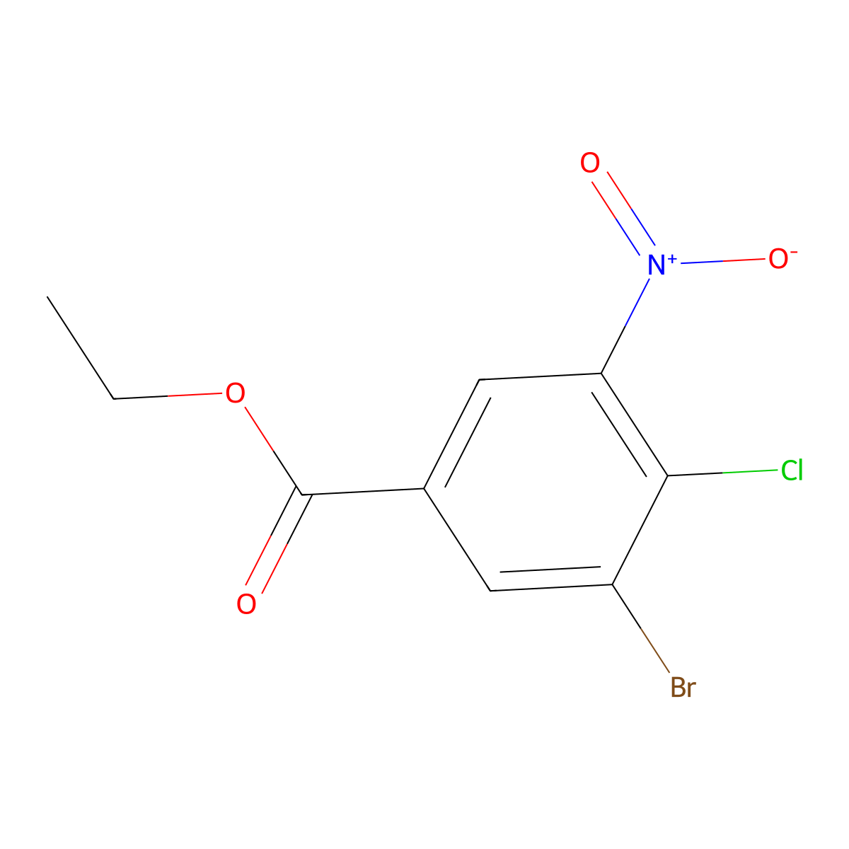 Ethyl 3-Bromo-4-chloro-5-nitrobenzoate molecular structure, CAS 1503959-72-5