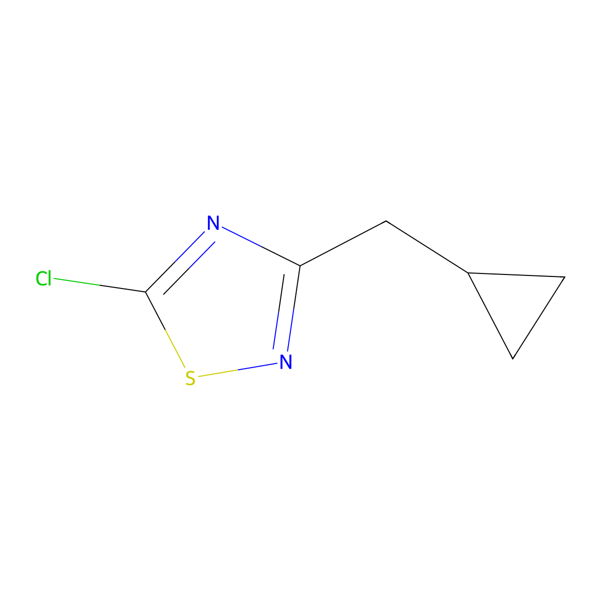 5-Chloro-3-(cyclopropylmethyl)-1,2,4-thiadiazole molecular structure, CAS 1503960-11-9