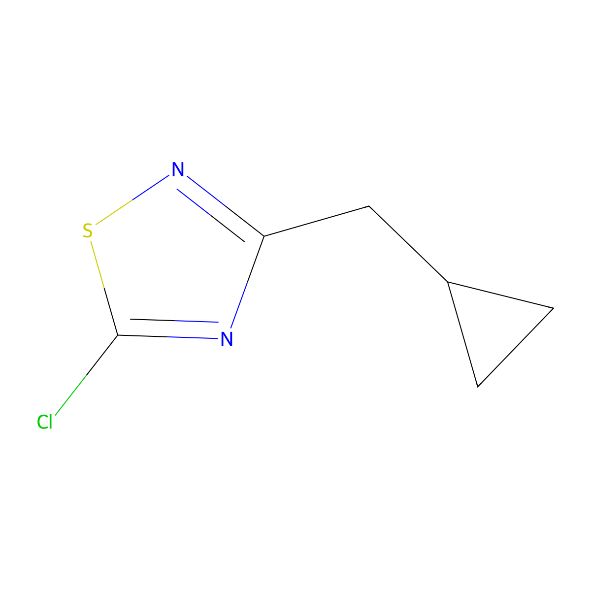 5-Chloro-3-(cyclopropylmethyl)-1,2,4-thiadiazole molecular structure, CAS 1503960-11-9