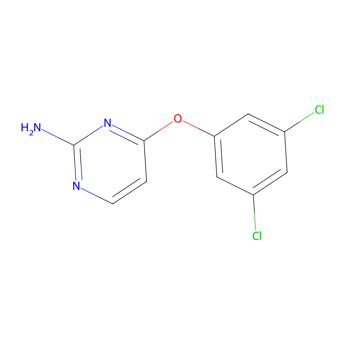 4-(3,5-Dichlorophenoxy)pyrimidin-2-amine molecular structure, CAS 1503974-35-3