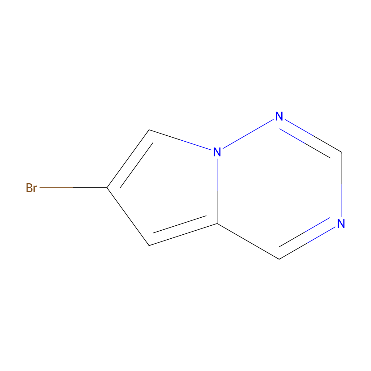 6-Bromopyrrolo[2,1-f][1,2,4]triazine molecular structure, CAS 1503986-78-4