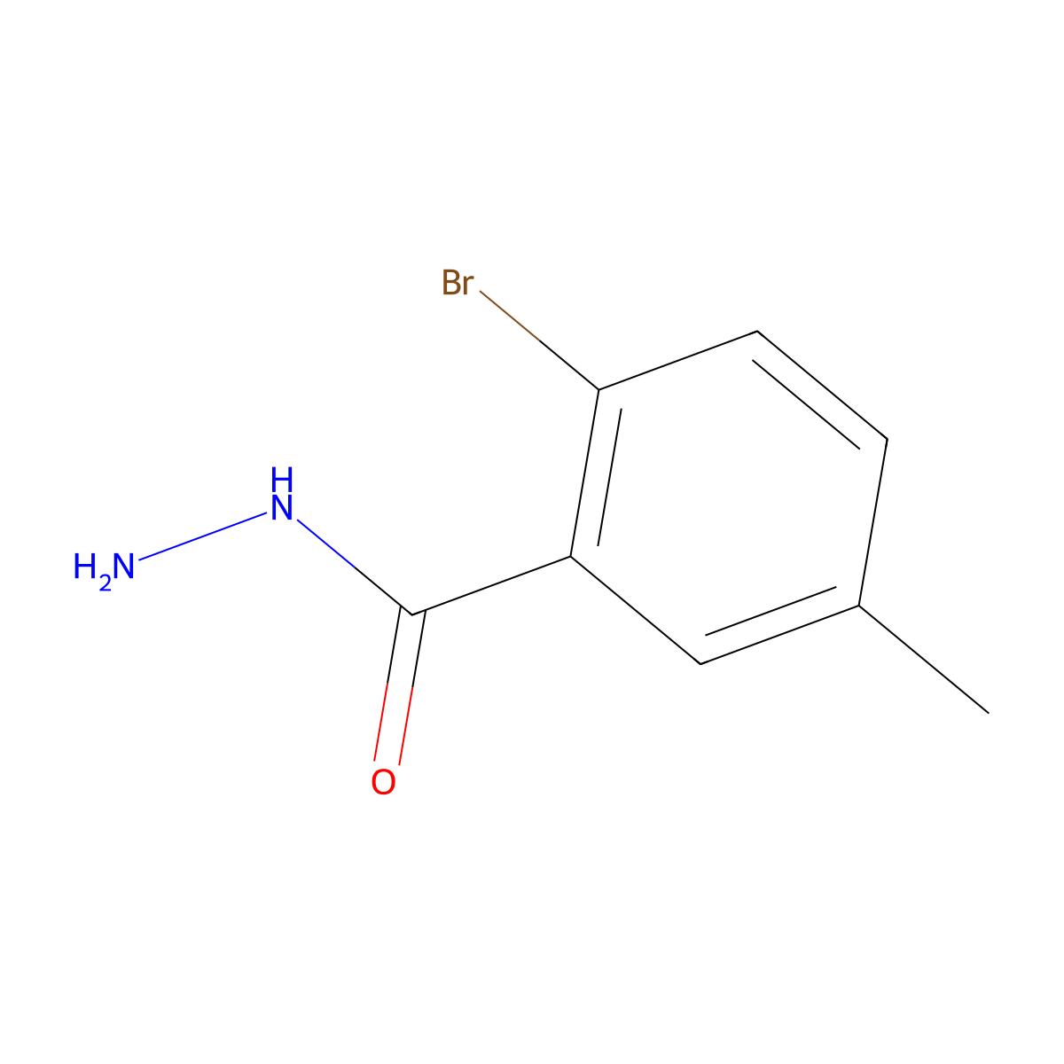 2-Bromo-5-methylbenzohydrazide molecular structure, CAS 1503991-64-7