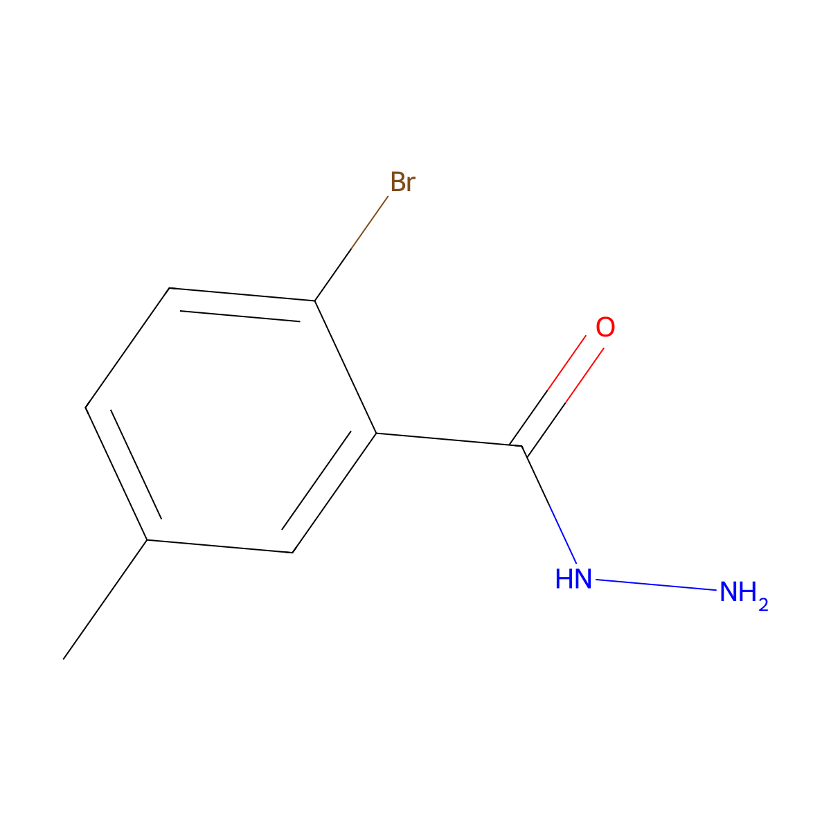 2-Bromo-5-methylbenzohydrazide molecular structure, CAS 1503991-64-7