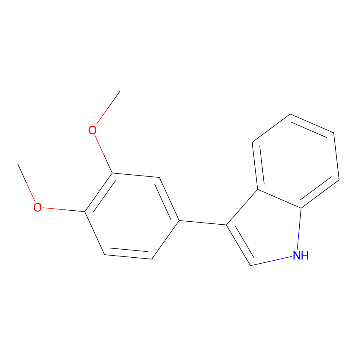 3-(3,4-Dimethoxyphenyl)-1H-indole molecular structure, CAS 1504-15-0