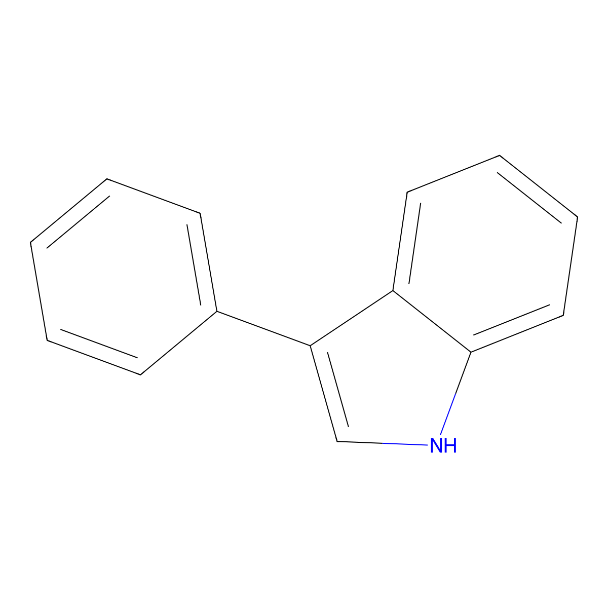 3-Phenylindole molecular structure, CAS 1504-16-1