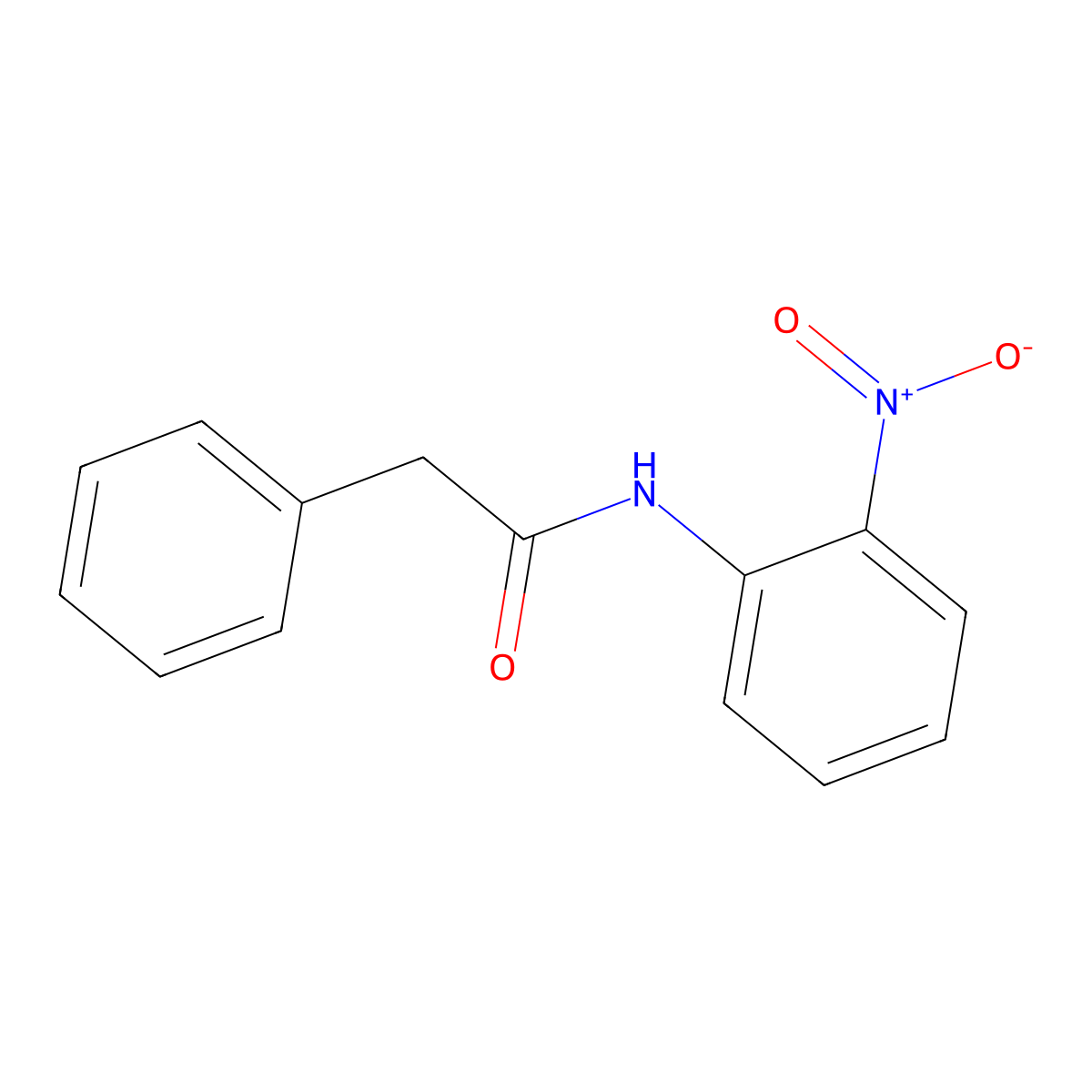 Benzeneacetamide, N-(2-nitrophenyl)- molecular structure, CAS 1504-26-3