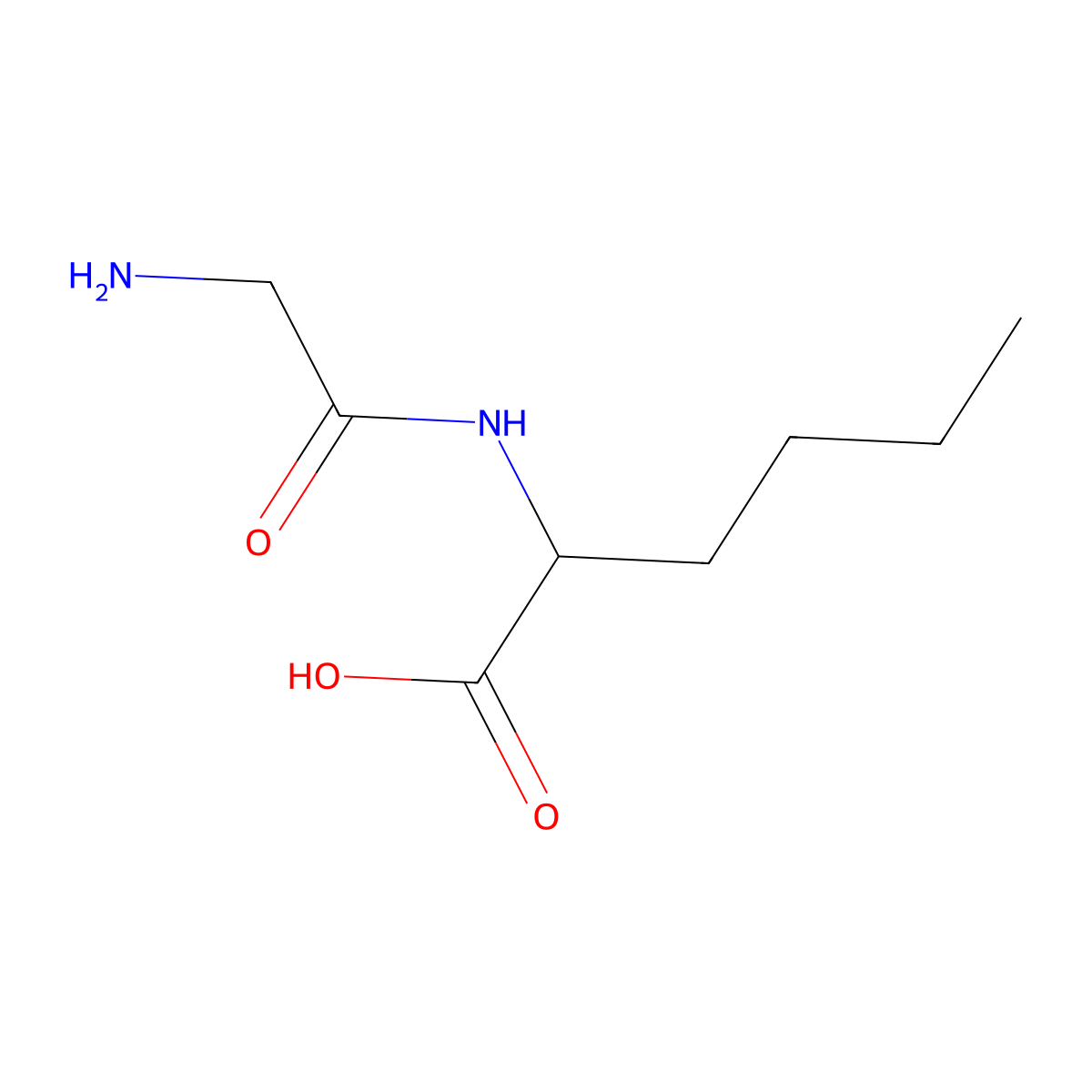 Glycyl-dl-norleucine molecular structure, CAS 1504-41-2