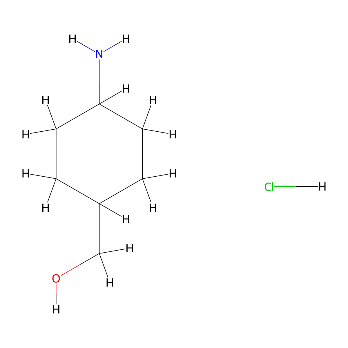 [(1s,4s)-4-Aminocyclohexyl]methanol hydrochloride molecular structure, CAS 1504-49-0