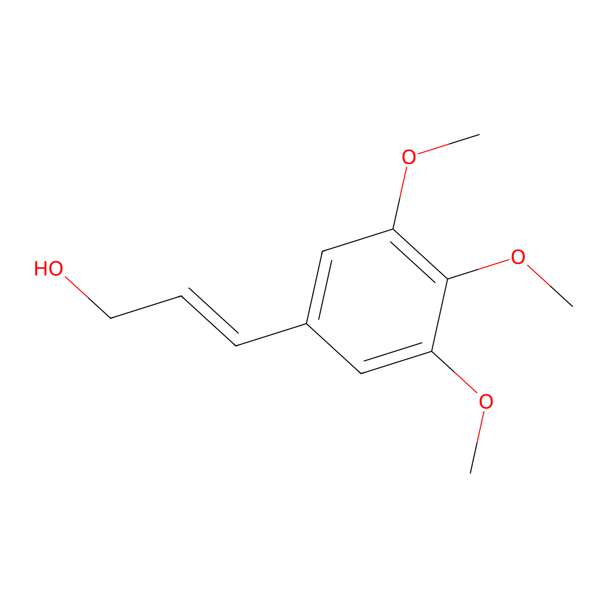 3',4',5'-Trimethoxycinnamyl alcohol molecular structure, CAS 1504-56-9