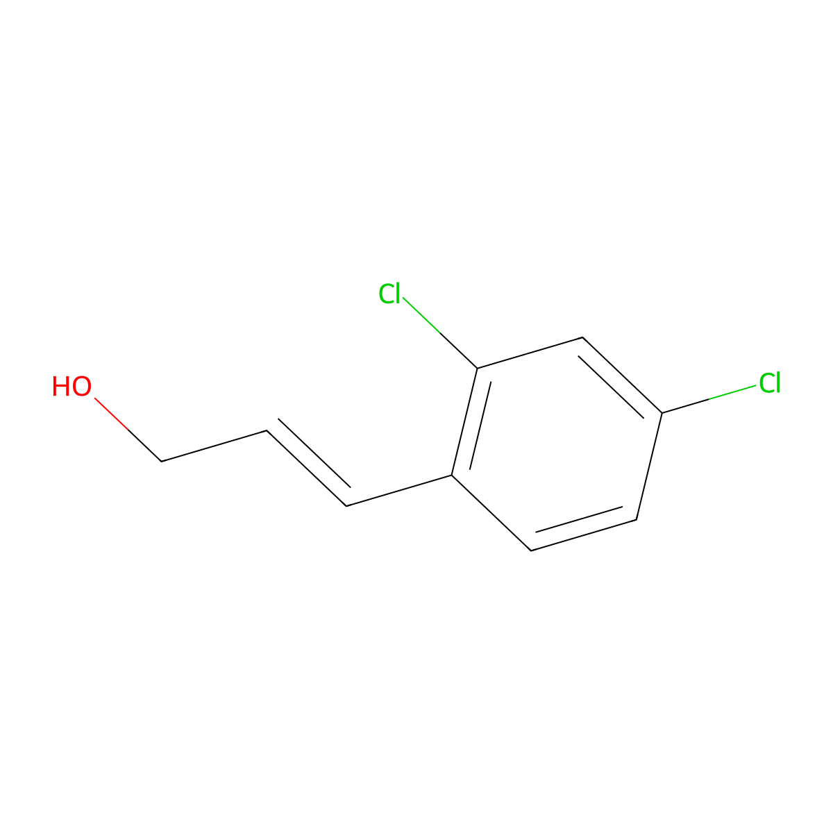 (E)-3-(2,4-dichlorophenyl)prop-2-en-1-ol molecular structure, CAS 1504-59-2